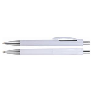 Porlanka plastic ballpoint pen - white/black