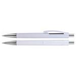 Porlanka plastic ballpoint pen - white/black