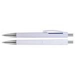 Porlanka plastic ballpoint pen - white/blue