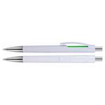 Porlanka plastic ballpoint pen - white/green