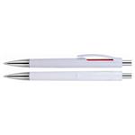 Porlanka plastic ballpoint pen - white/red