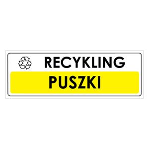 RECYKLING - PUSZKI, płyta PVC 2 mm, 290x100 mm
