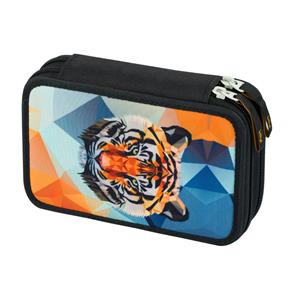 School Pencil Case Double Decker Tiger