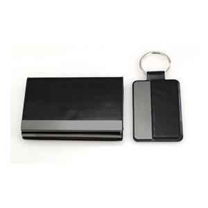 SORED business card holder and keychain - black/matt silver