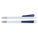 Trisha plastic ballpoint pen - white/blue