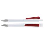 Trisha plastic ballpoint pen - white/red
