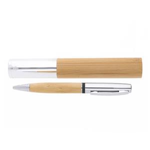 Volano ballpoint pen - silver/light wood