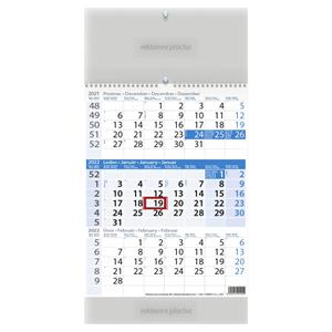 Wall calendar 2022 - 3months blue