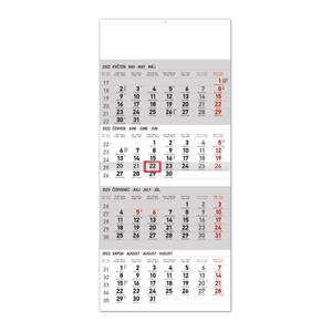 Wall Calendar 2022 4months foldable - grey CZ