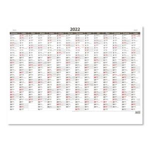 Wall Calendar 2022 - Planning yearly map A1