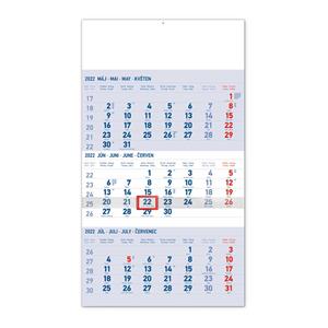 Wall Calendar 2022 Standard 3 months - blue SK