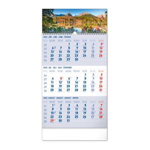 Wall Calendar 2022 Tatra mountains 3 months - blue SK