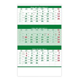 Wall Calendar 2023 - Threemonths green