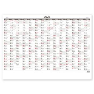 Wall Calendar 2025 - Planning yearly map A1
