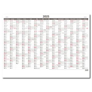 Wall Calendar 2025 - Planning yearly map A1