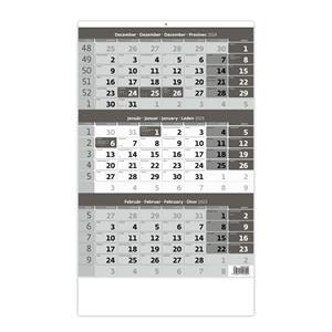 Wall Calendar 2025 - Threemonths Calendar grey