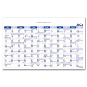 Wall planning map 2023 CZ - 63x100 cm - blue