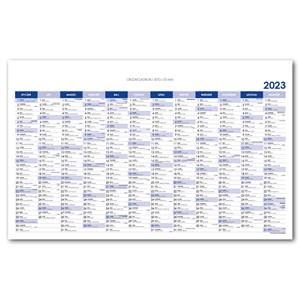 Wall planning map 2023 PL 63x100 cm - blue