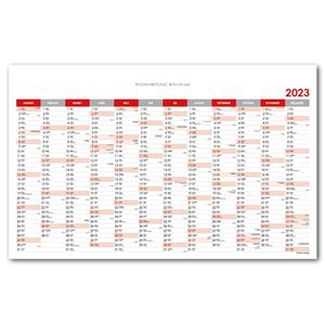 Wall planning map 2023 SK - 63x100 cm - red