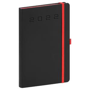Weekly Diary 2022 A5 Nox - black/red