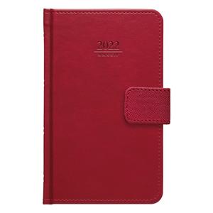 Weekly diary 2022 Gemma with loop for closing pocket - red