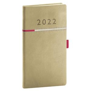 Weekly Diary 2022 Pocket Tomy - beige/pink