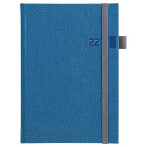 Weekly Diary 2022 Slovak A5 Tweed - blue