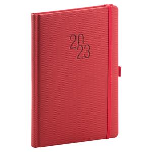 Weekly Diary 2023 A5 Diamante - red