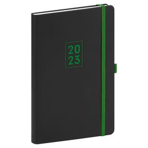 Weekly Diary 2023 A5 Nox - black/green