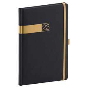 Weekly Diary 2023 A5 Twill - black/gold