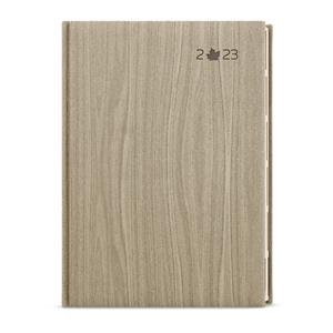 Weekly Diary 2023 Oskar Wood A5 - Light brown