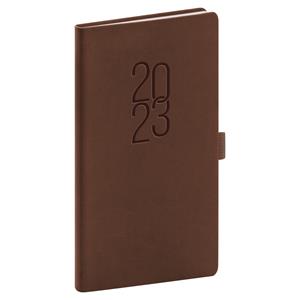 Weekly Diary 2023 Pocket Vivella Classic - brown