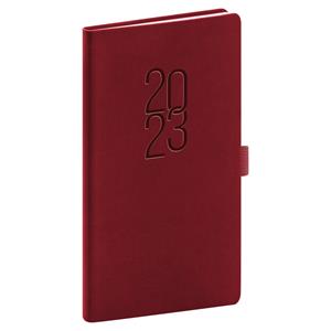 Weekly Diary 2023 Pocket Vivella Classic - burgundy