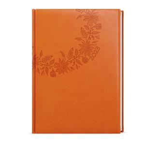 Weekly Diary 2023 Prokop Vivella with hot stamping B6 - Orange - Flower