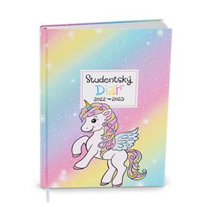 Weekly Diary 2023 Student Laminated Pocket - Unicorn