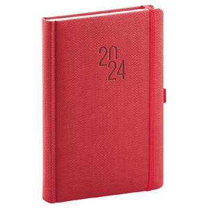 Weekly Diary 2024 A5 Diamante - red