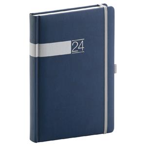 Weekly Diary 2024 A5 Twill - blue/silver