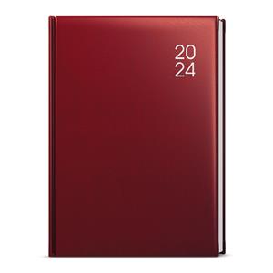 Weekly Diary 2024 Oskar Balacron A5 - Burgundy