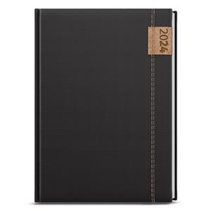 Weekly Diary 2024 Oskar Denim A5 - Black