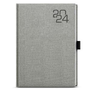 Weekly Diary 2024 Oskar Fabric A5 - Grey
