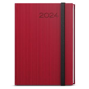 Weekly Diary 2024 Oskar Vigo A5 - Red