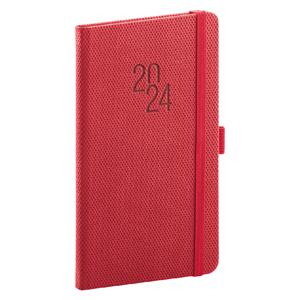 Weekly Diary 2024 Pocket Diamante - red