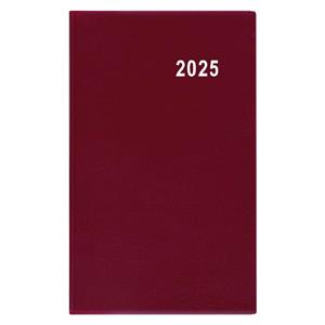 Weekly Diary 2025 Gustav PVC pocket - burgundy