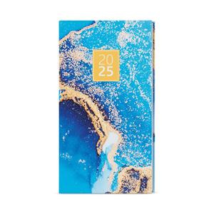 Weekly Diary 2025 Jakub Lamino pocket - blue and gold