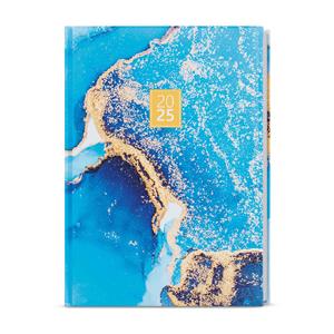 Weekly Diary 2025 Oskar Lamino A5 - blue gold