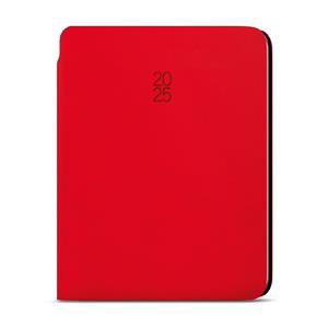 Weekly Diary 2025 Oskar Softy A5 - red