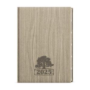 Weekly Diary 2025 Oskar Wood A5 - light brown