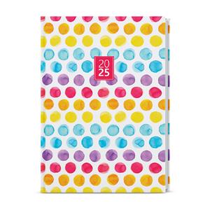 Weekly Diary 2025 Prokop Lamino B6 - polka dots