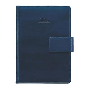 Weekly diary 2026 Atlas with loop A5 - blue