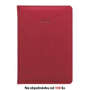 Weekly diary 2026 Slovak Gemma A5 with notes - red